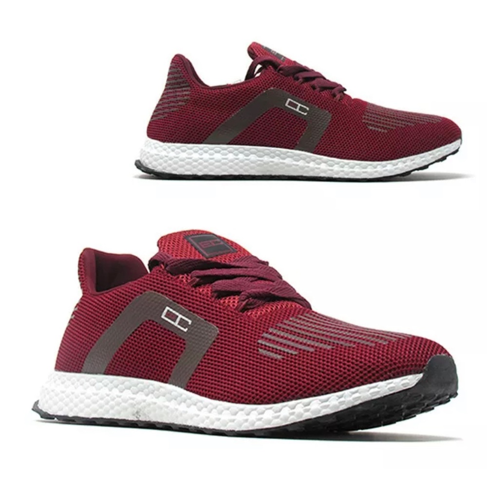 Enrico Coveri Men sneakers. Fashion shoes casual. Red Wine color. New